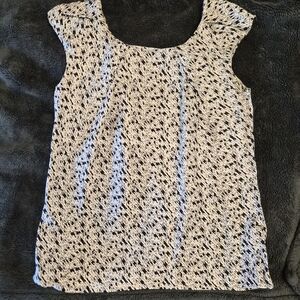 Martin + Osa Black and White Textured Blouse